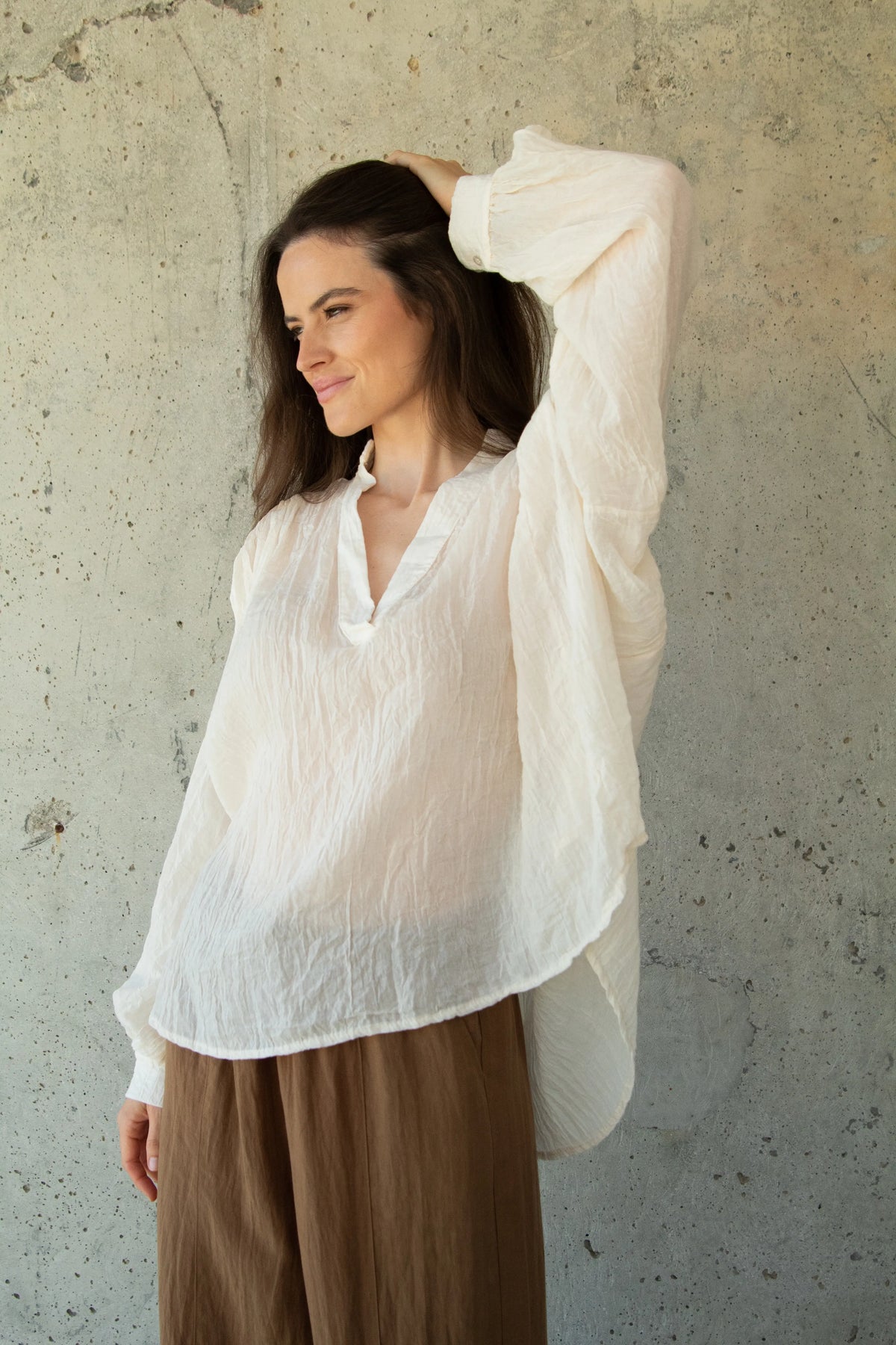 Blusa Romántica - Crudo
