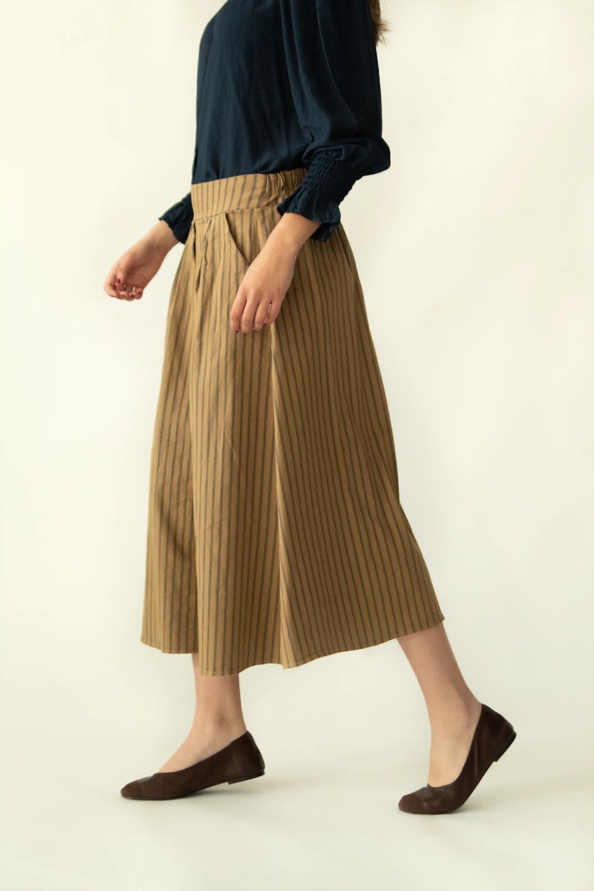 Falda Tablas Raya Diplomática - Camel