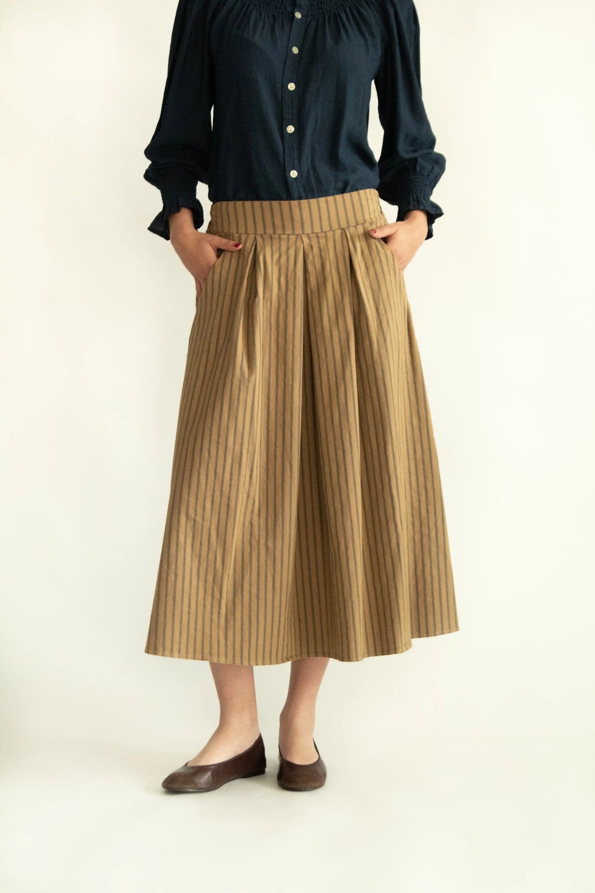 Falda Tablas Raya Diplomática - Camel