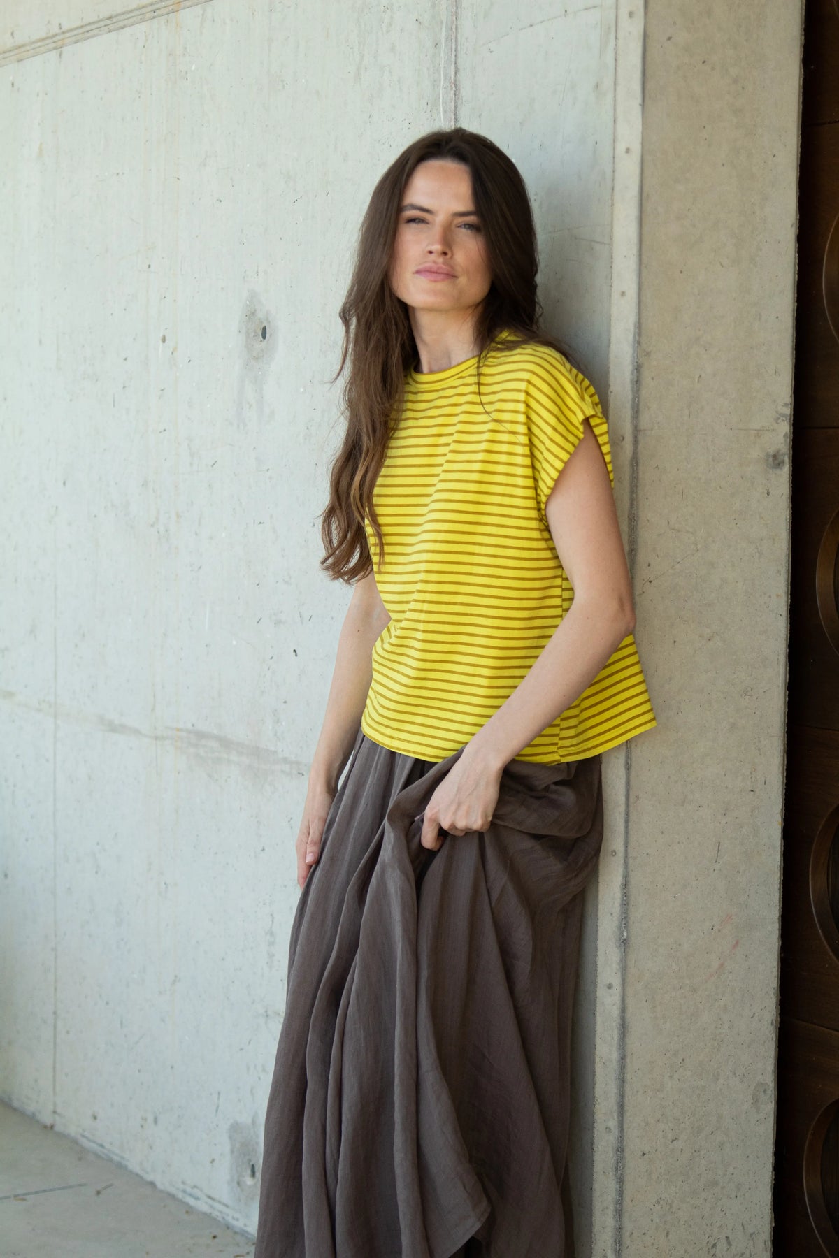 Camiseta Rayada - Amarillo