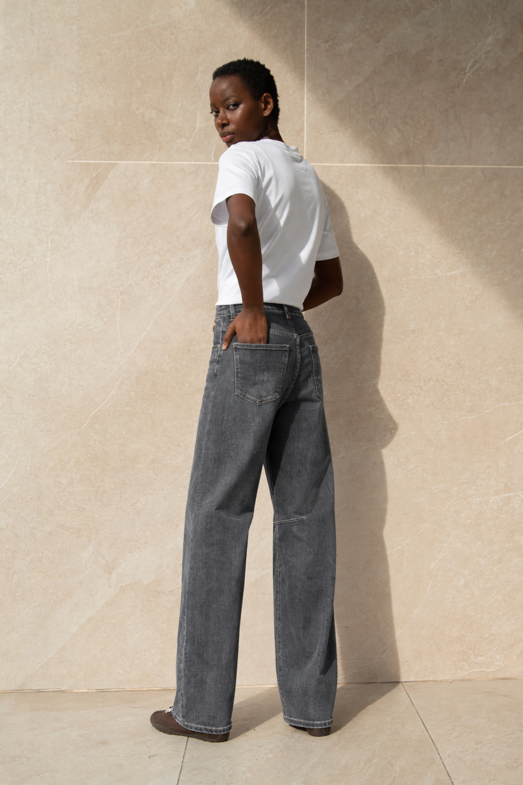 Jeans Balloon Gris - Gris