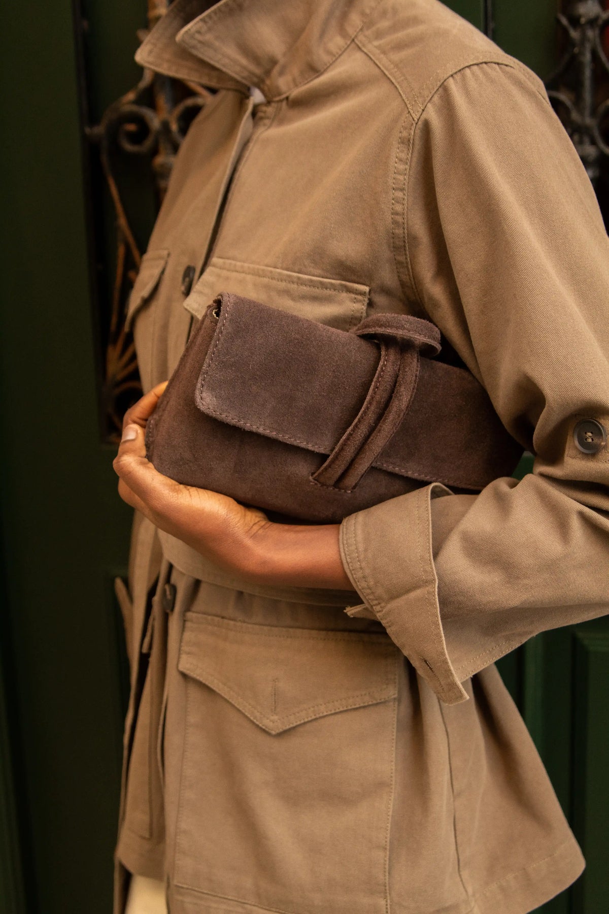 Bolso Clutch Ante - Topo