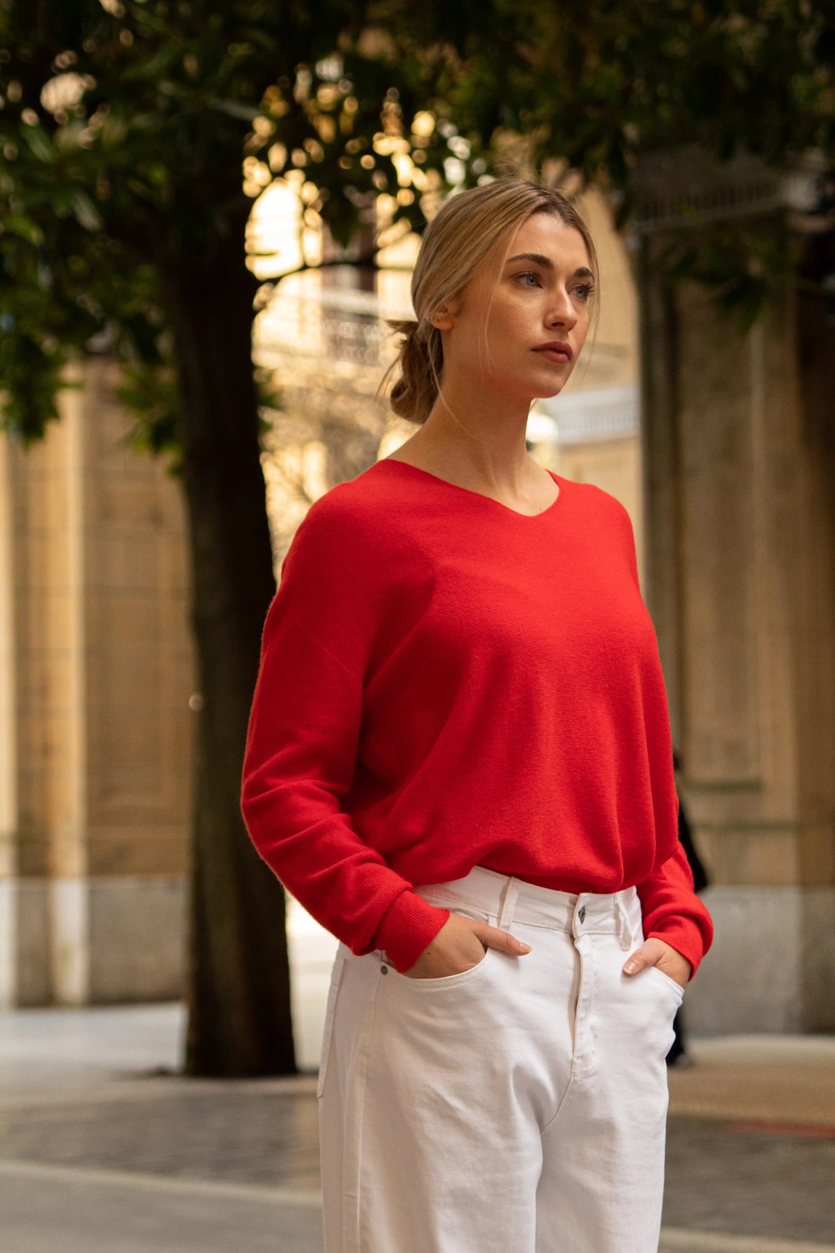 Jersey Cuello Pico - Rojo