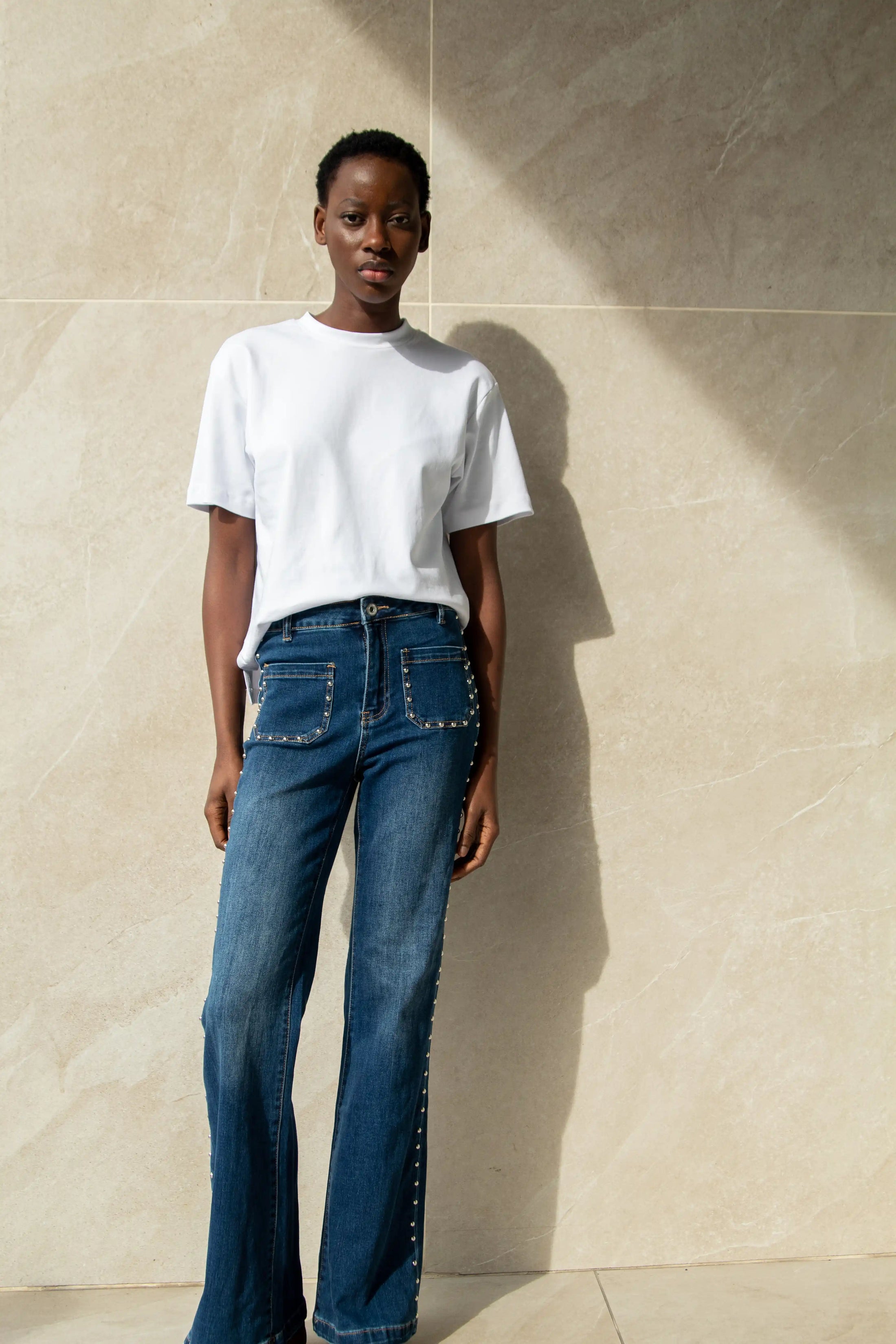 Jeans Flare Tachas