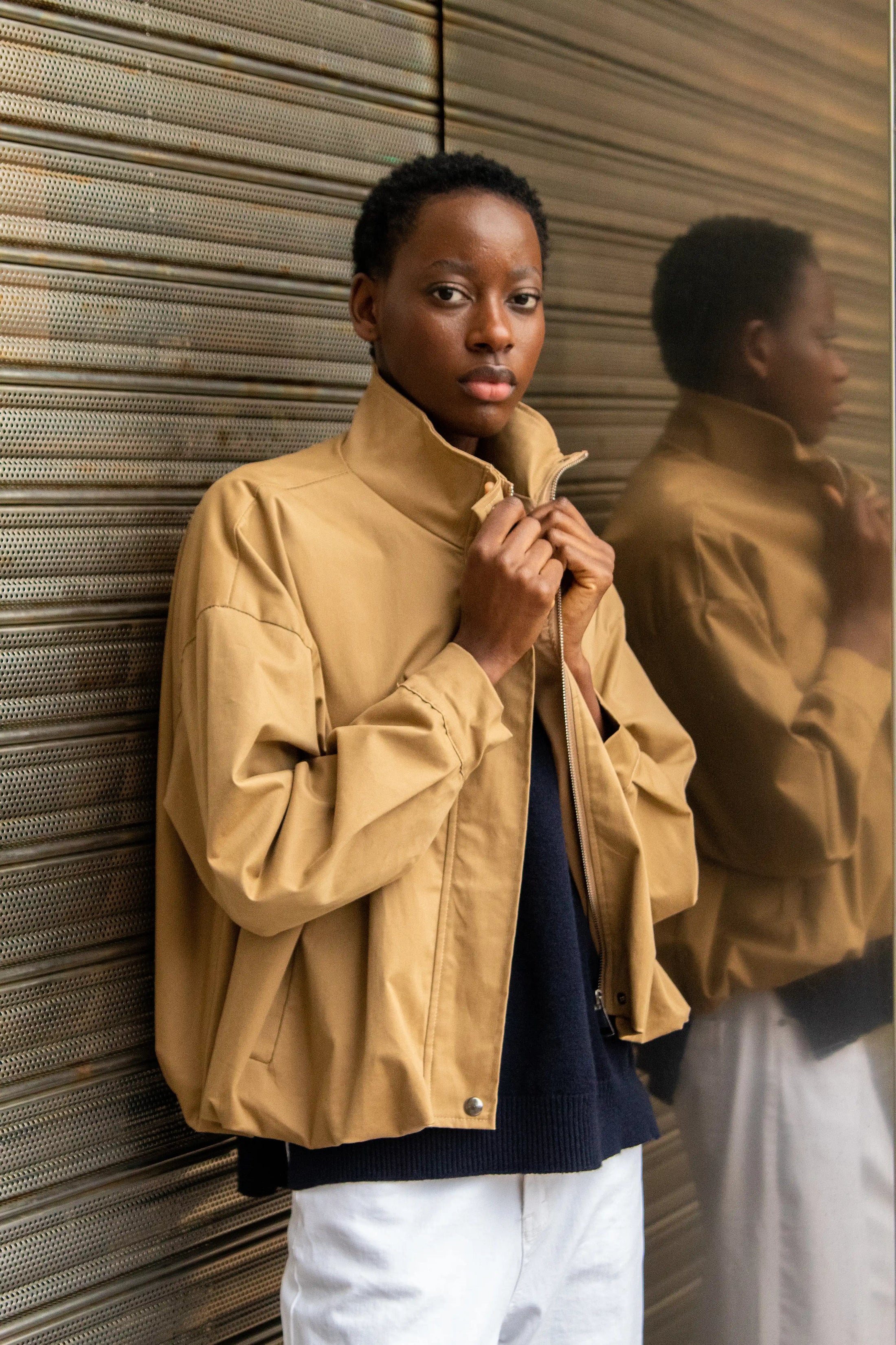 Bomber Técnica Beige