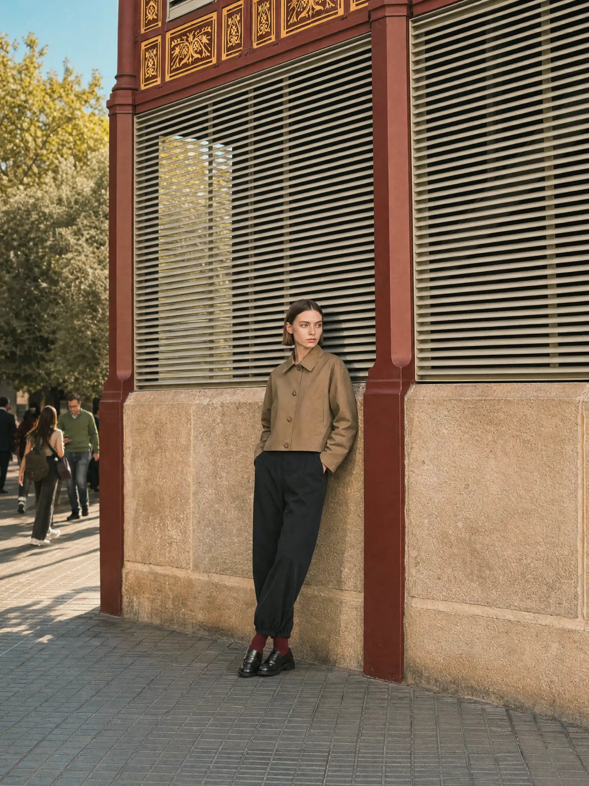 Veste à boutonnage latéral