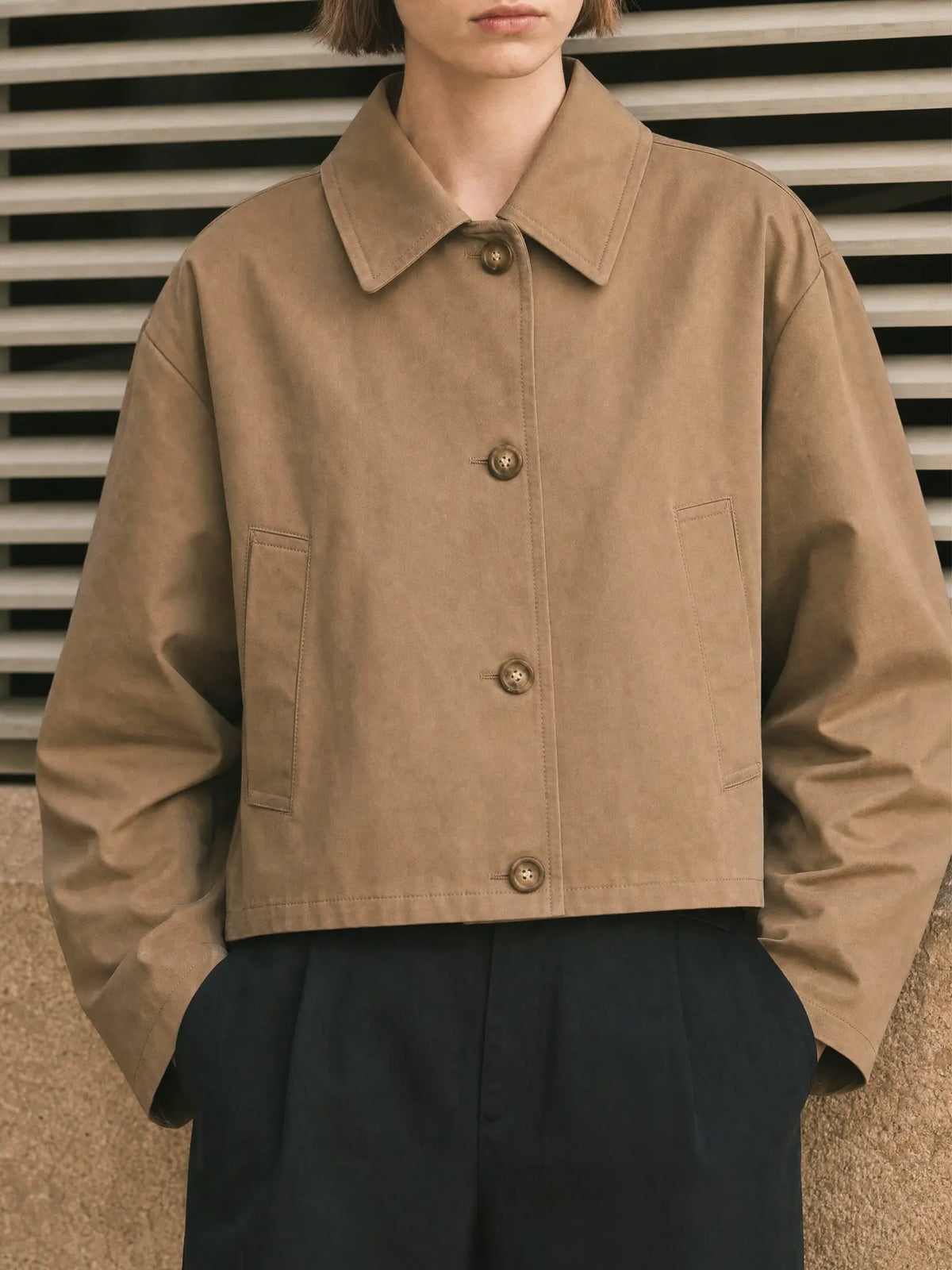Veste à boutonnage latéral