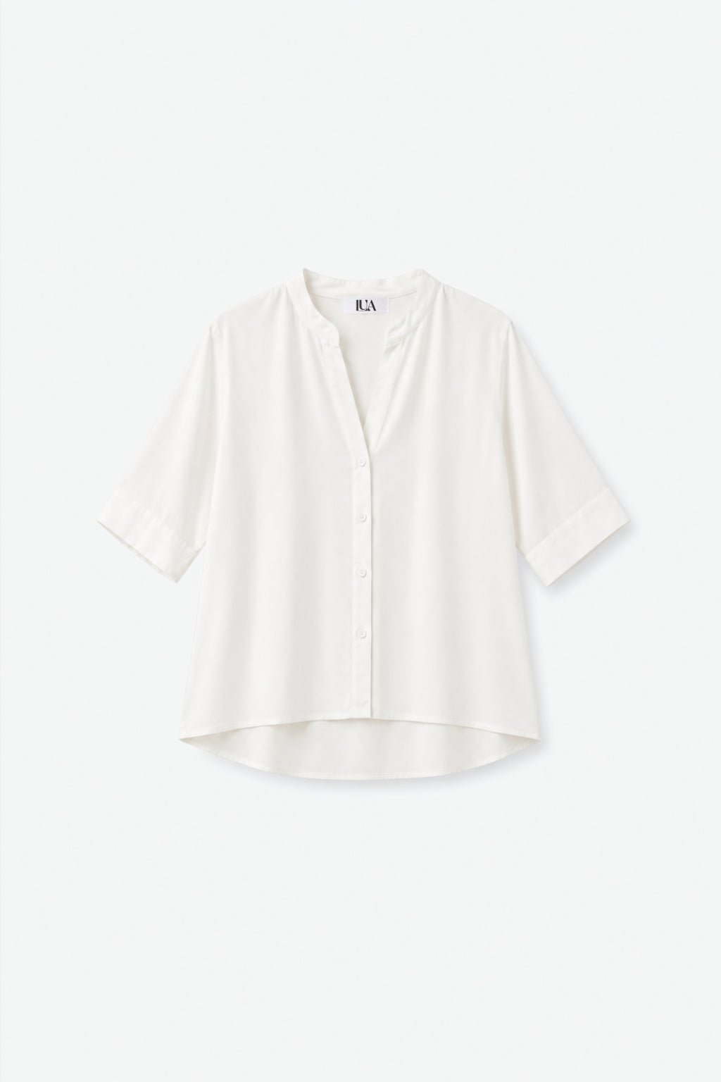 Blusa Satinada Manga Francesa - Blanco