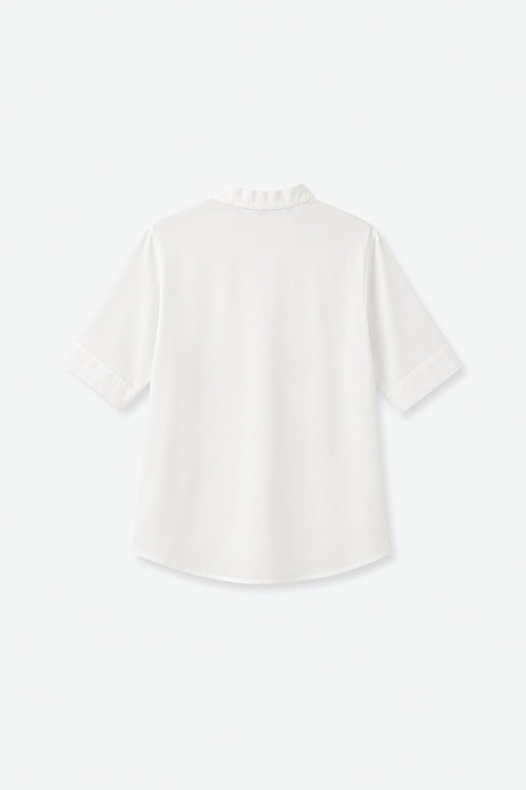 Blusa Satinada Manga Francesa - Blanco