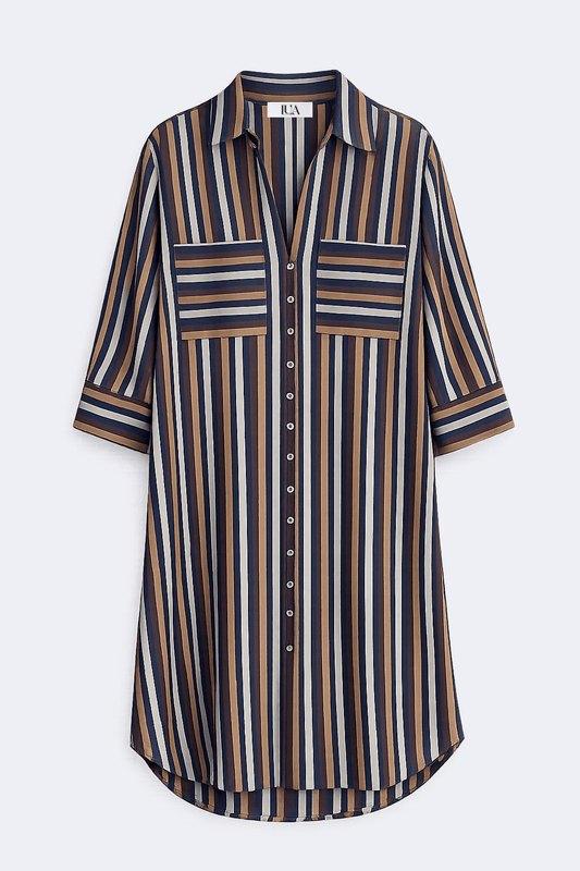 Camisola Rayas Lino Marino - Lua Basque