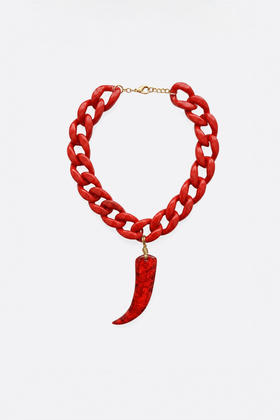 Collar Cuerno Rojo - Rojo