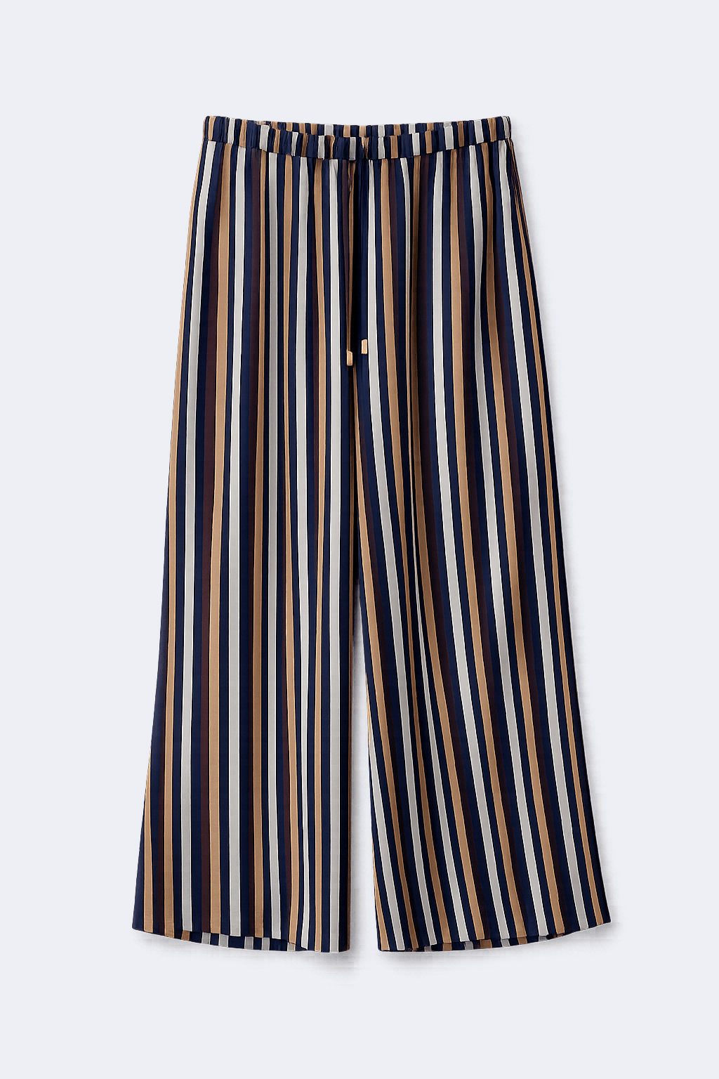 Pantalón Rayas Lino Marino - Azul marino